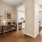 living area with work from home desk